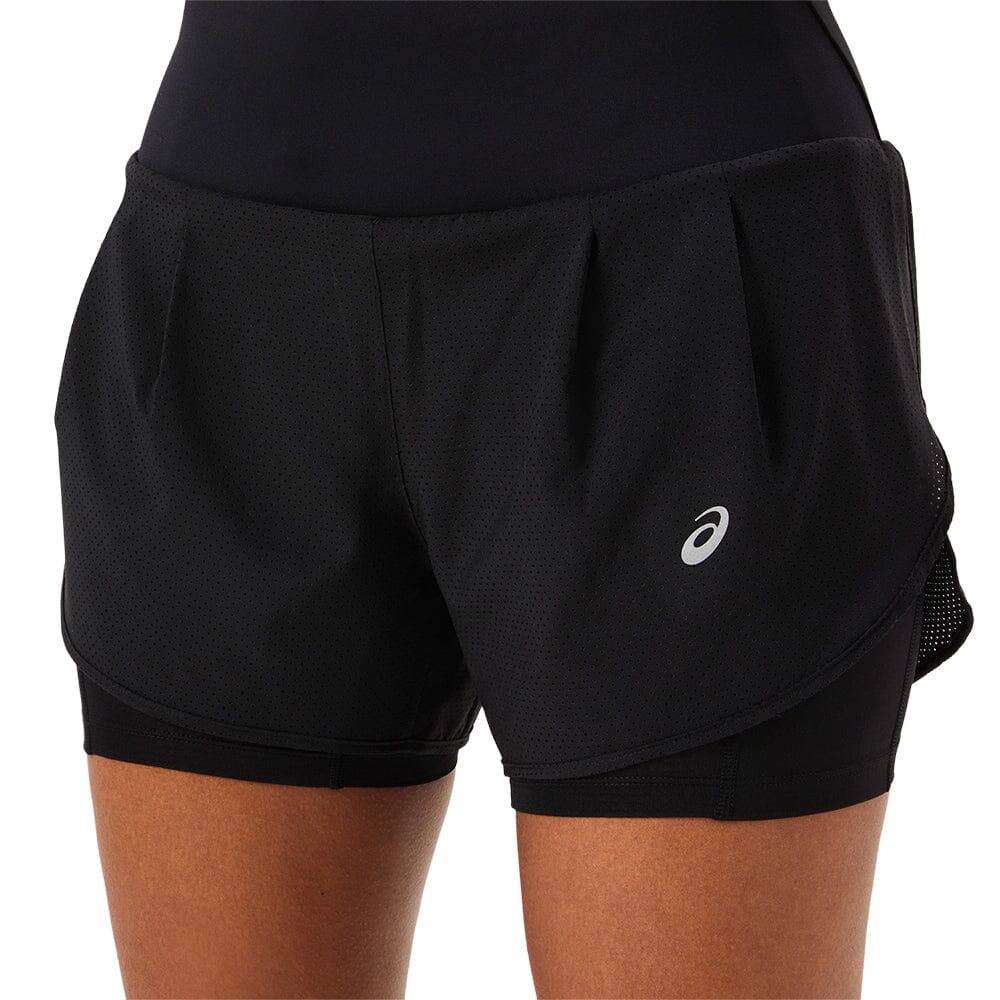 Asics Women's Road 2-N-1 3.5inch Short - BlackToe Running#colour_performance-black