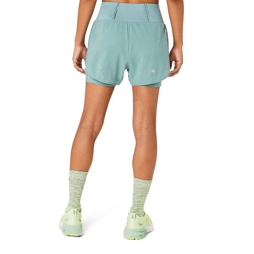 Asics Women's Road 2-N-1 3.5inch Short - BlackToe Running#colour_celadon