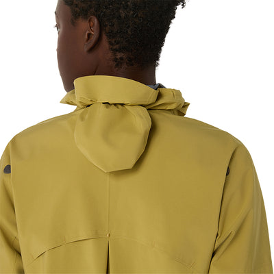 Asics Women's Metarun Waterproof Jacket - BlackToe Running#colour_lemongrass