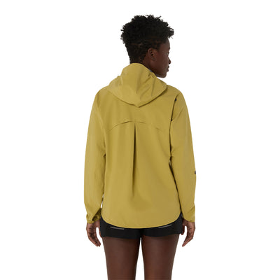 Asics Women's Metarun Waterproof Jacket - BlackToe Running#colour_lemongrass