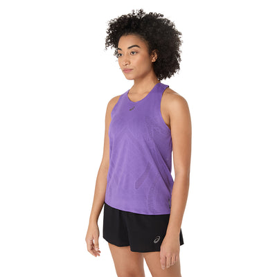 Asics Women's Metarun Tank - BlackToe Running#colour_edo-purple