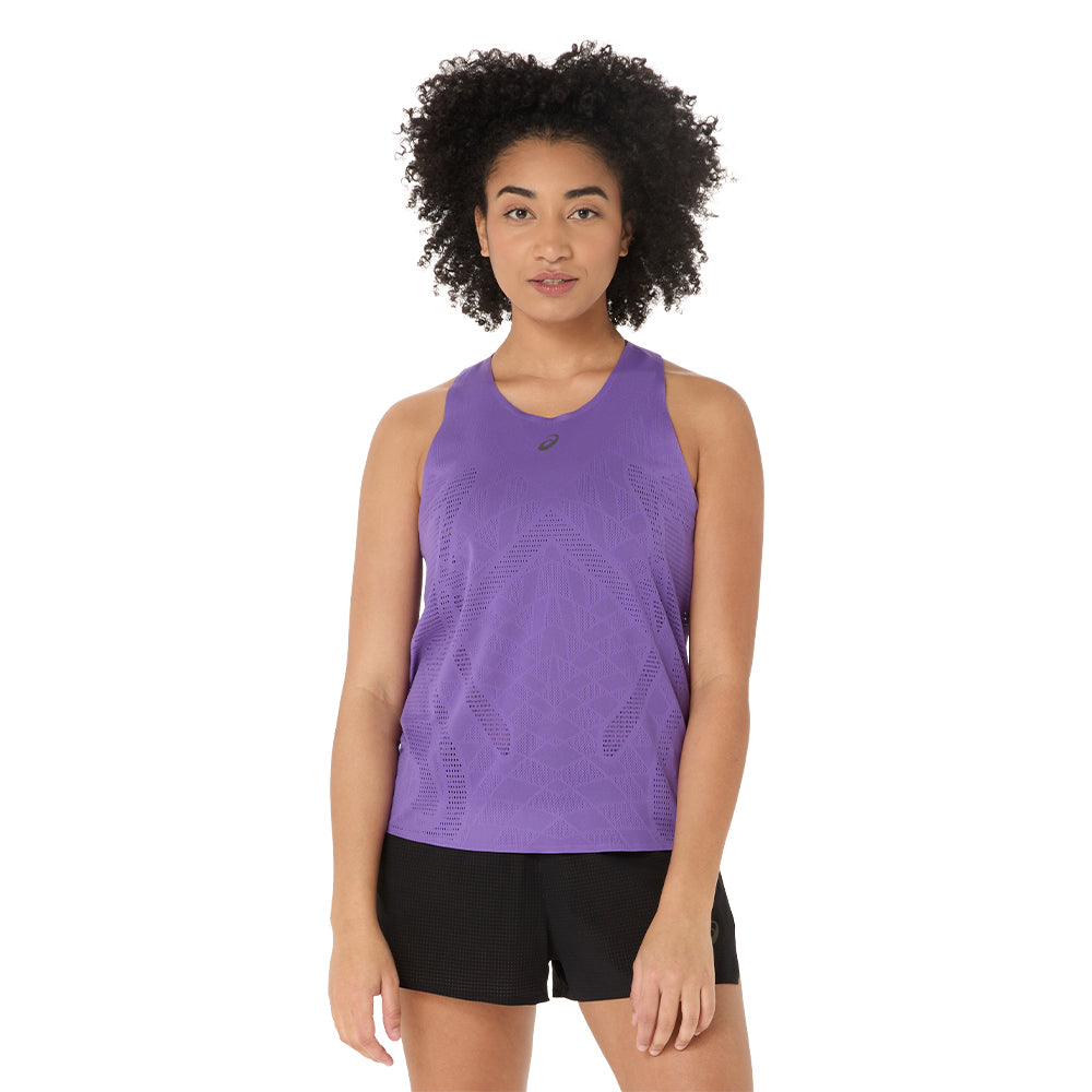 Asics Women's Metarun Tank - BlackToe Running#colour_edo-purple