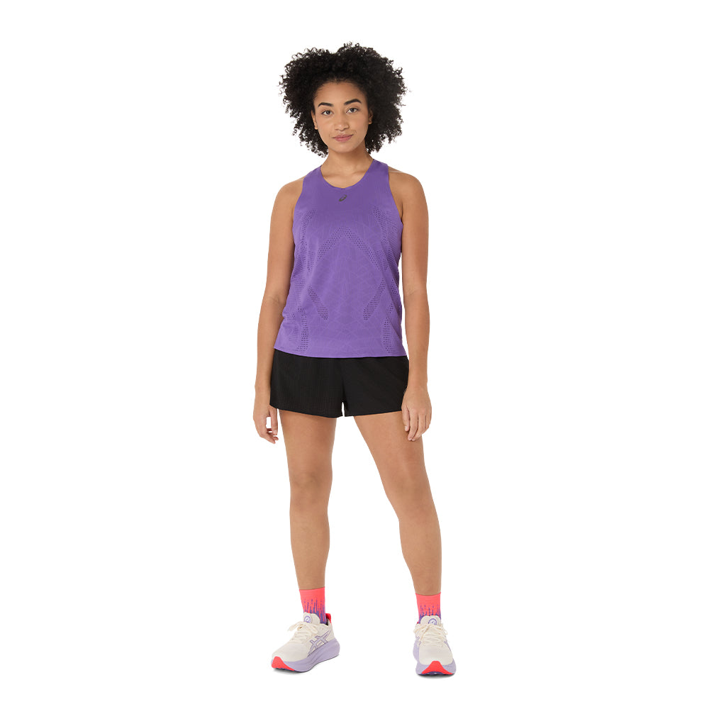 Asics Women's Metarun Tank - BlackToe Running#colour_edo-purple