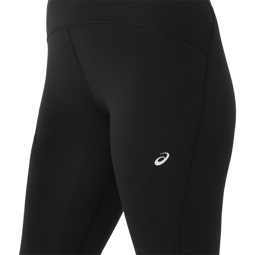 Asics Women's Road Winter High Waist Tight - BlackToe Running#colour_performance-black