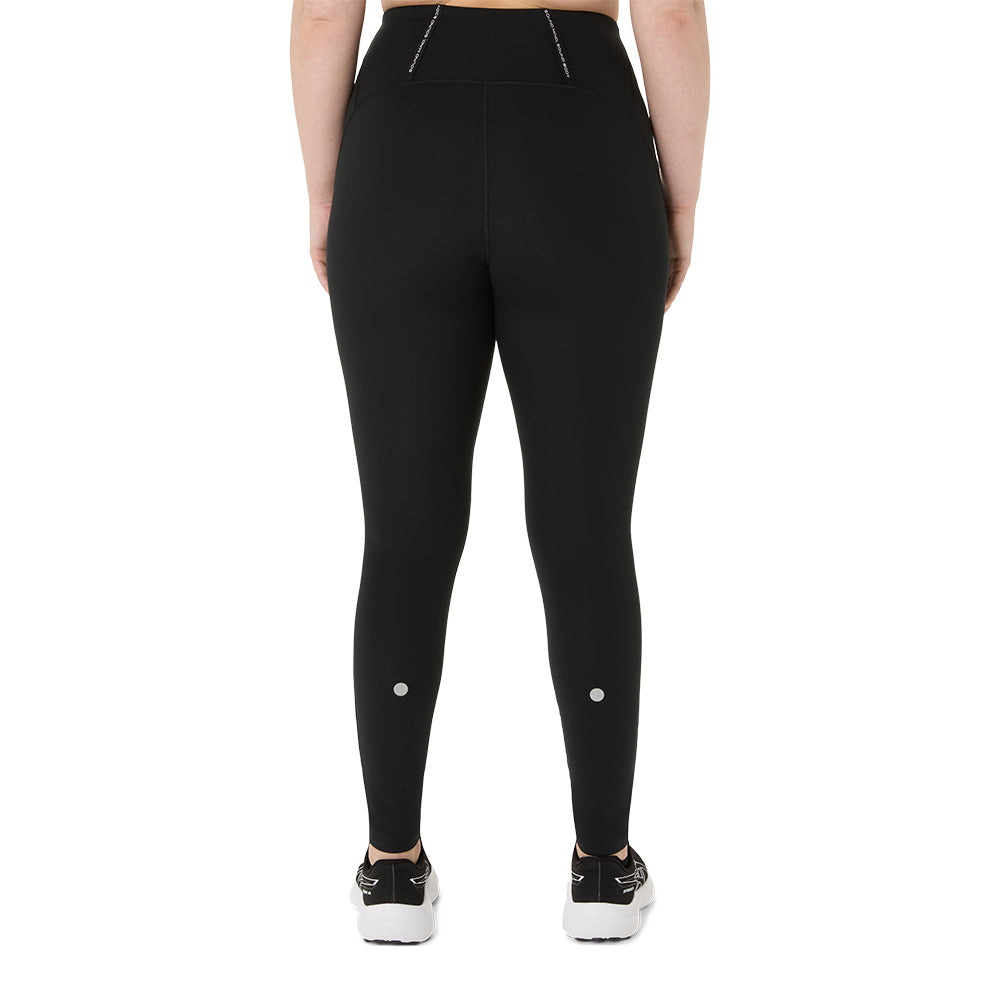 Asics Women's Road Winter High Waist Tight - BlackToe Running#colour_performance-black