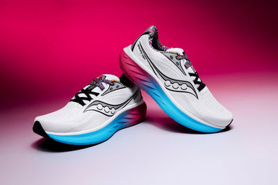 Saucony Women's Ride 18 - Keith Haring Love Capsule Women's Shoes - BlackToe Running - 