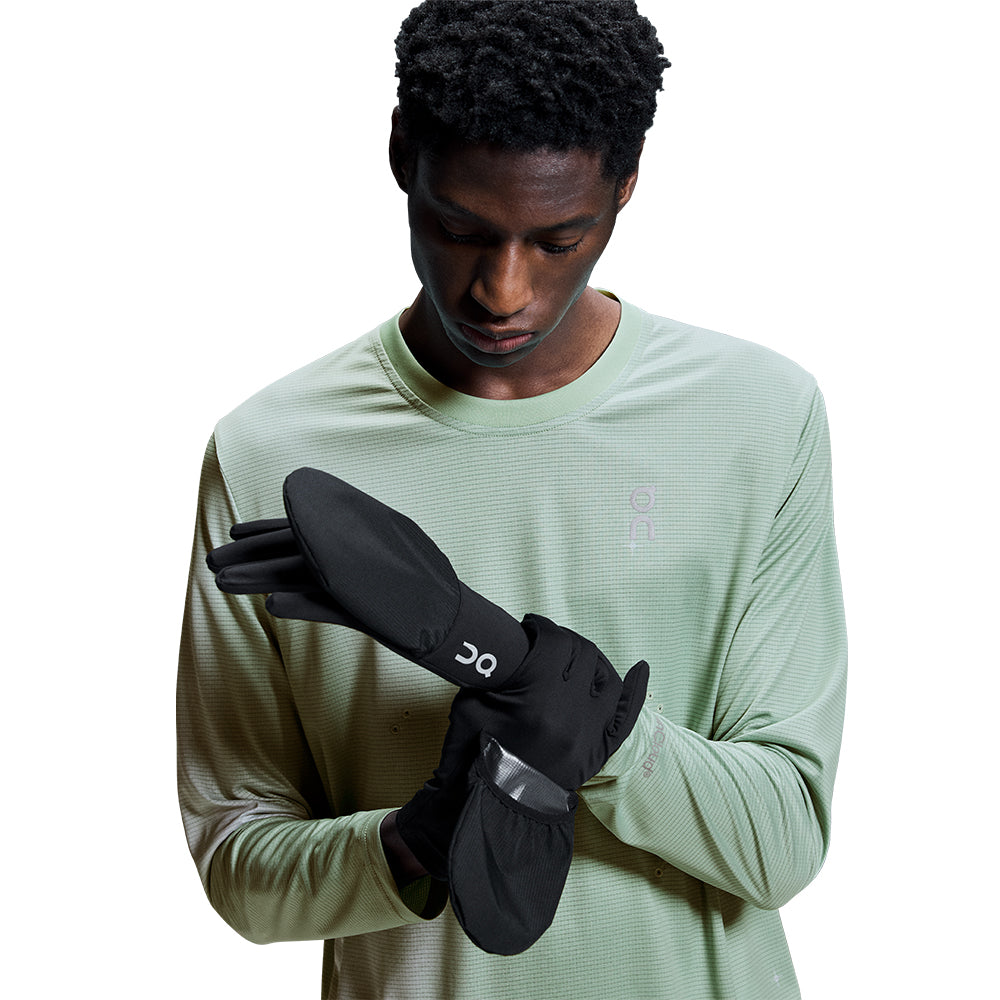 On Core Glove - BlackToe Running#colour_black