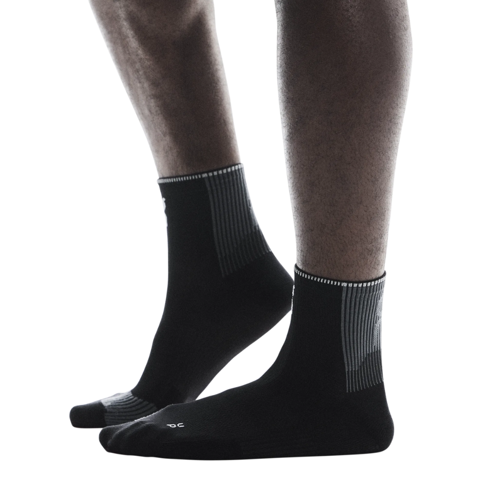 On Performance Run Sock Mid - BlackToe Running#colour_black-eclipse