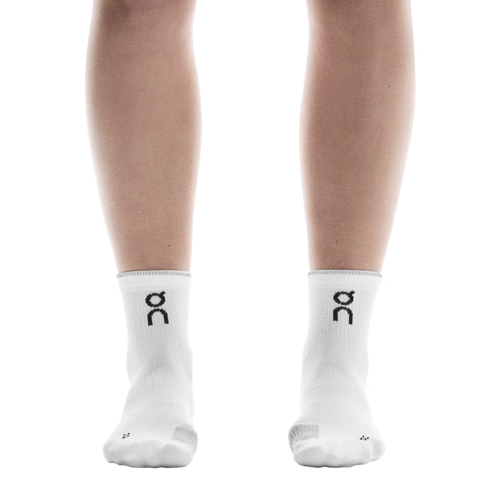 On Performance Run Sock Mid - BlackToe Running#colour_white-glacier
