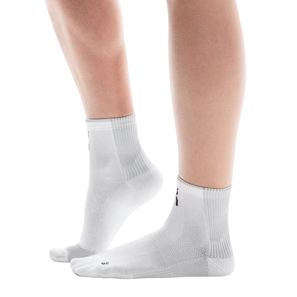 On Performance Run Sock Mid - BlackToe Running#colour_white-glacier
