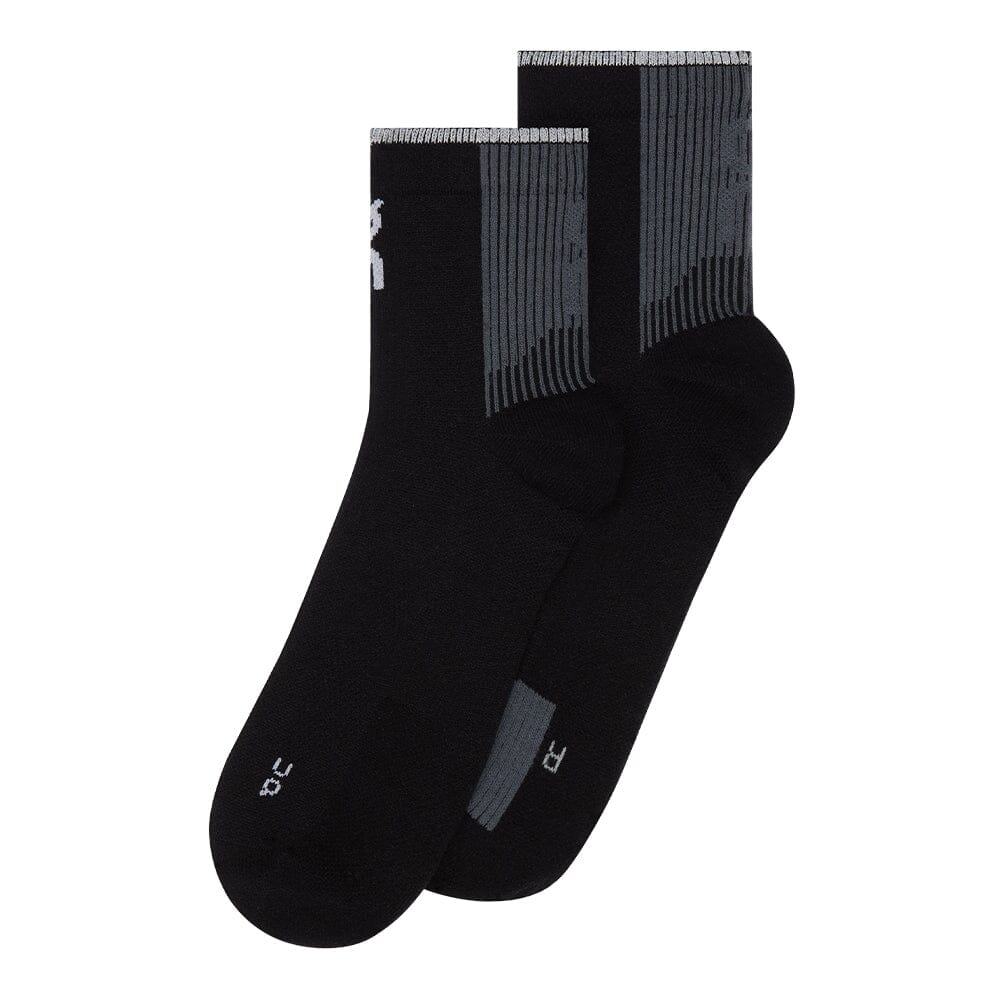 On Elite Run Ultralight Cushion Crew Socks - BlackToe Running