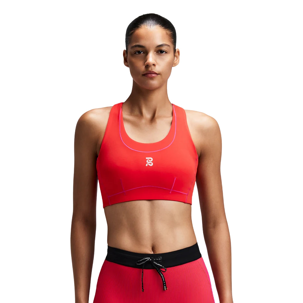 Bandit Running Women's Vanisher™ Pop Stitch™ Arco Run Bra - BlackToe Running#colour_poppy