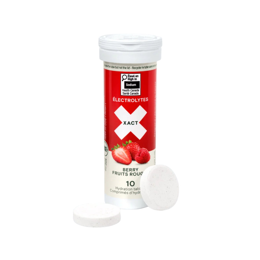 Xact Hydration Electrolytes Tabs - BlackToe Running#flavour_berry
