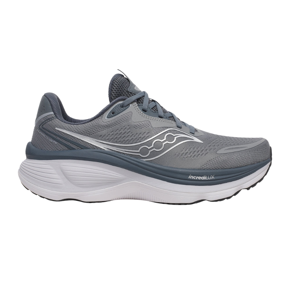 Saucony Men's Hurricane 26 - BlackToe Running#colour_cinder-gunmetal