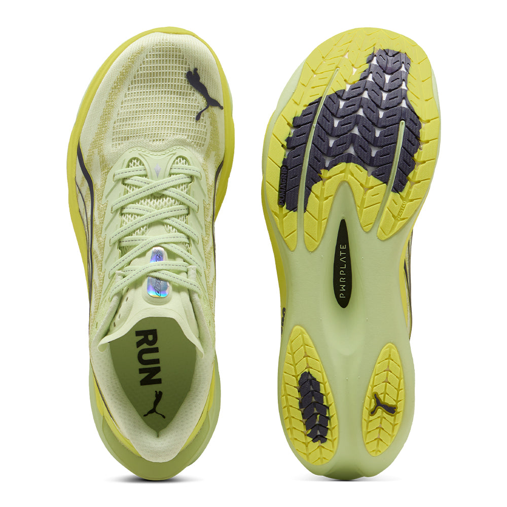 Puma Men's Deviate Nitro 4 - BlackToe Running#colour_apple-spritz-lux-lime