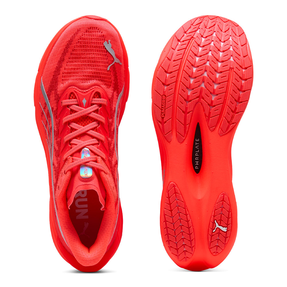 Puma Men's Deviate Nitro 4 - BlackToe Running#colour_ultra-red-puma-silver