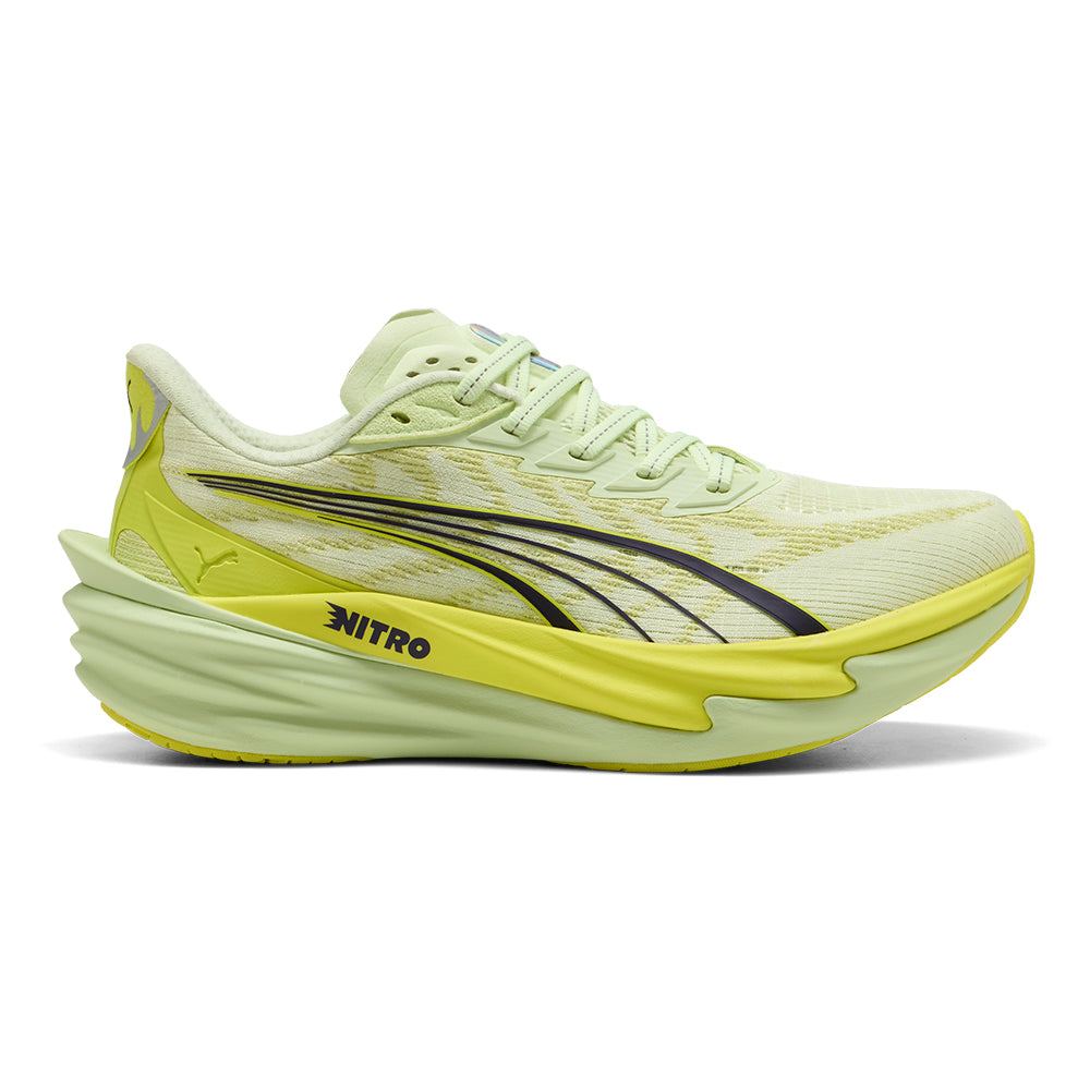 Puma Women's Deviate Nitro 4 - BlackToe Running#colour_apple-spritz-lux-lime