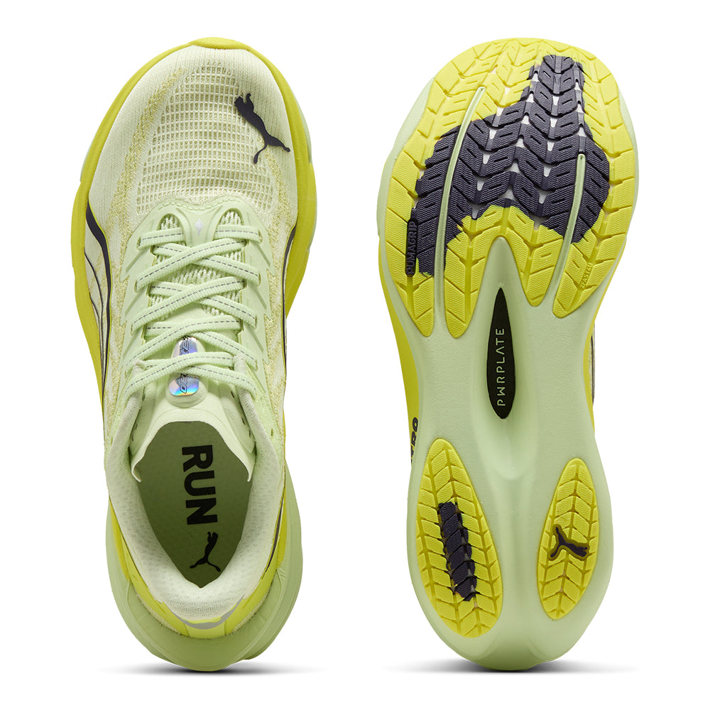 Puma Women's Deviate Nitro 4 - BlackToe Running#colour_apple-spritz-lux-lime