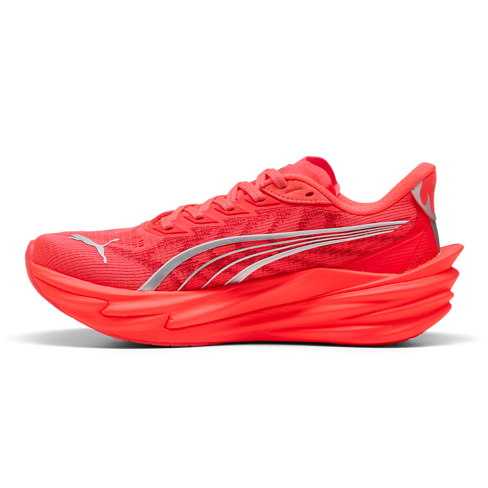 Puma Women's Deviate Nitro 4 - BlackToe Running#colour_ultra-red-puma-silver