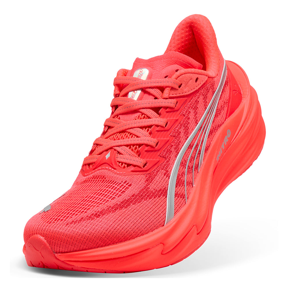 Puma Women's Deviate Nitro 4 - BlackToe Running#colour_ultra-red-puma-silver