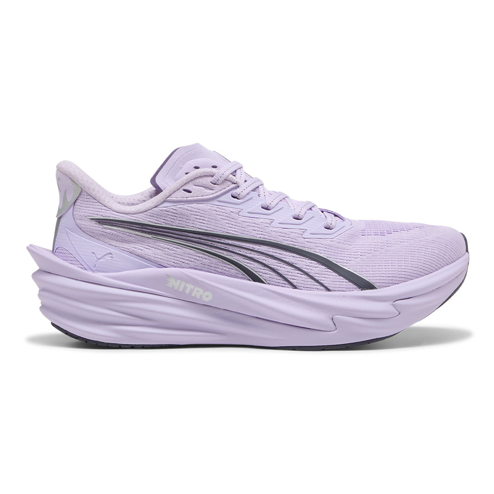 Puma Women's Deviate Nitro 4 - BlackToe Running#colour_light-lavender-inky-depths