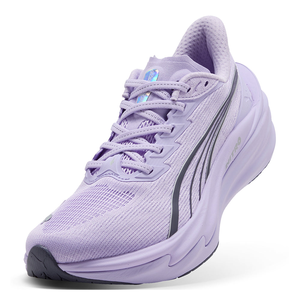 Puma Women's Deviate Nitro 4 - BlackToe Running#colour_light-lavender-inky-depths