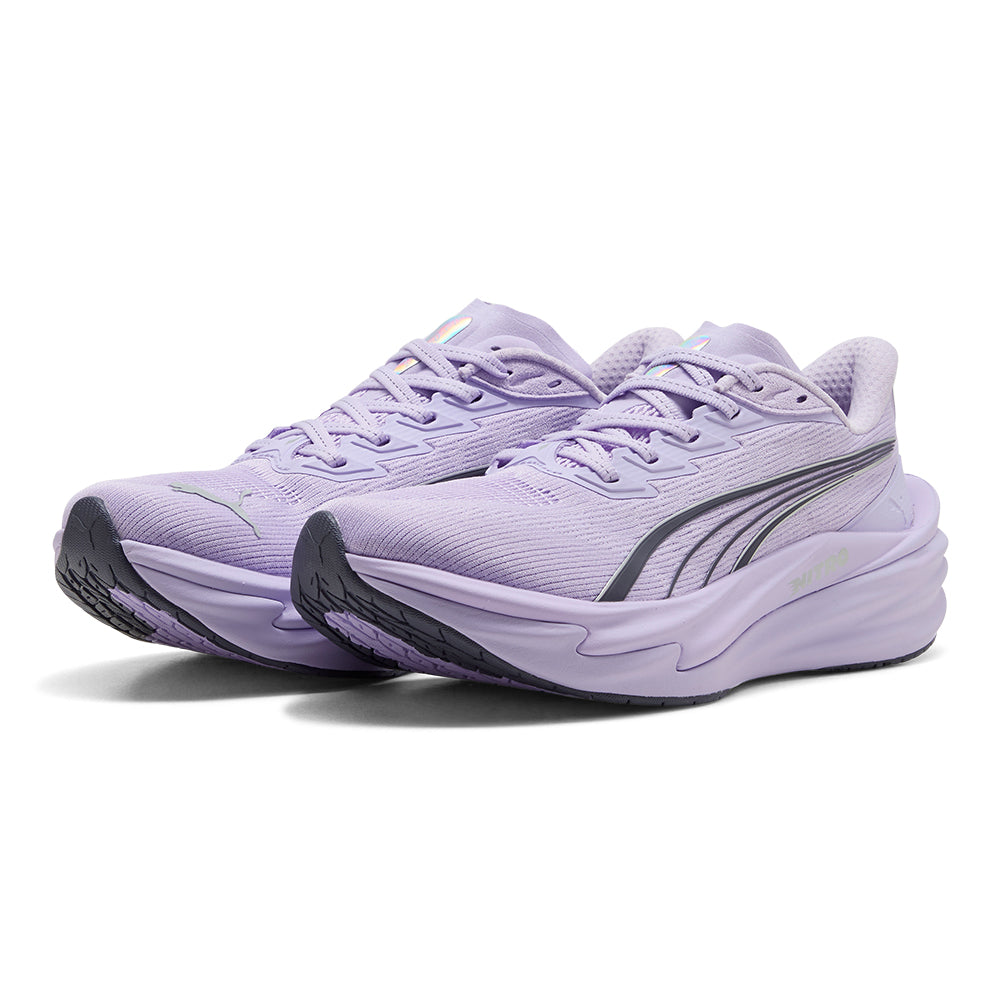 Puma Women's Deviate Nitro 4 - BlackToe Running#colour_light-lavender-inky-depths