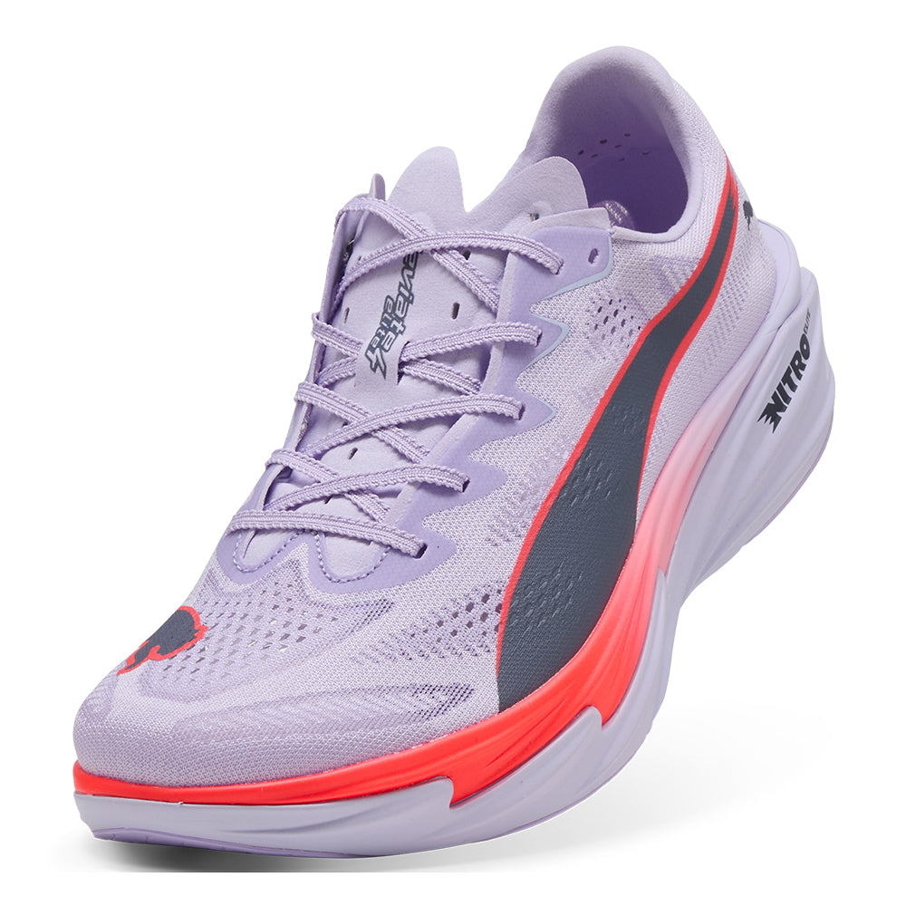 Puma Men's Deviate Nitro Elite 4 - BlackToe Running#colour_light-lavender-ultra-red-inky
