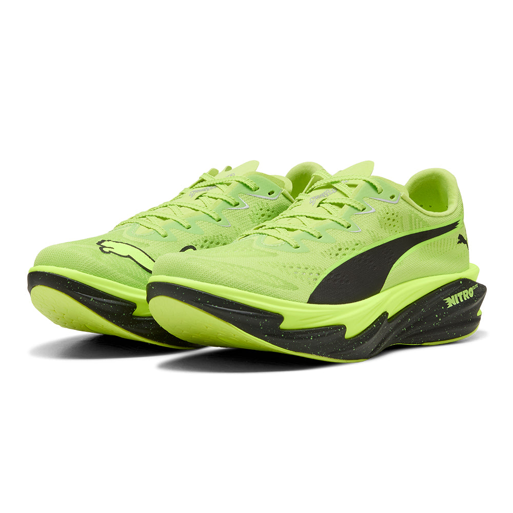 Puma Men's Deviate Nitro Elite 4 - BlackToe Running#colour_sunny-lime-puma-black