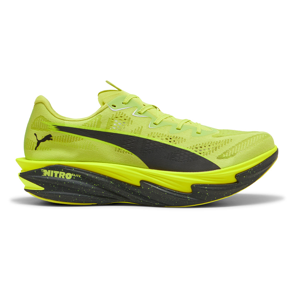 Puma Men's Deviate Nitro Elite 4 - BlackToe Running#colour_sunny-lime-puma-black