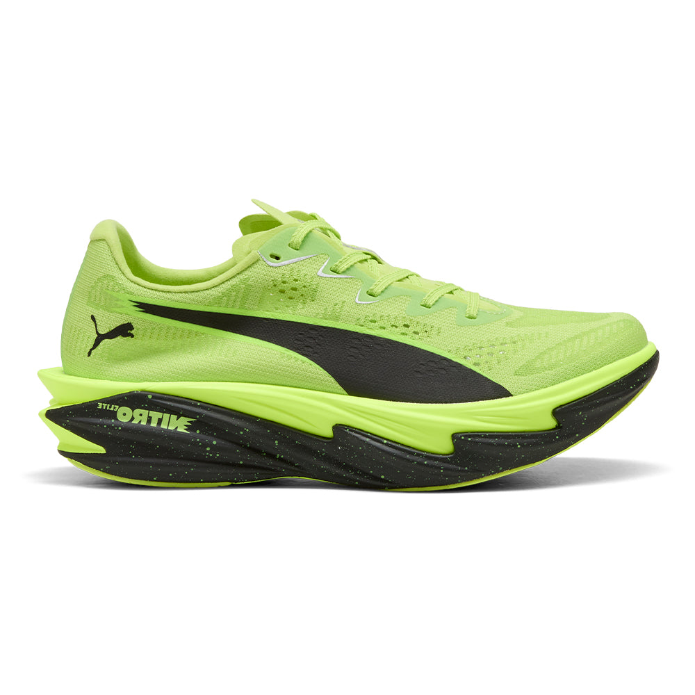 Puma Women's Deviate Nitro Elite 4 - BlackToe Running#colour_sunny-lime-puma-black