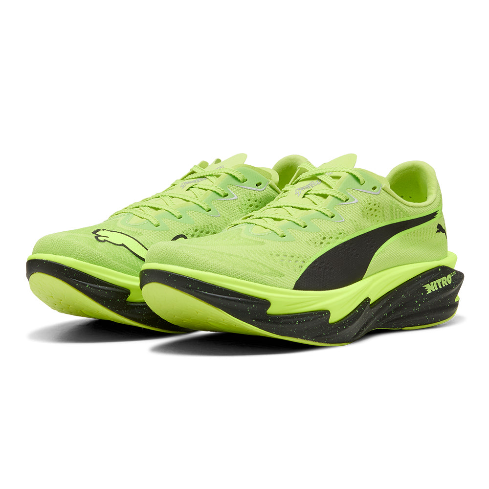 Puma Women's Deviate Nitro Elite 4 - BlackToe Running#colour_sunny-lime-puma-black