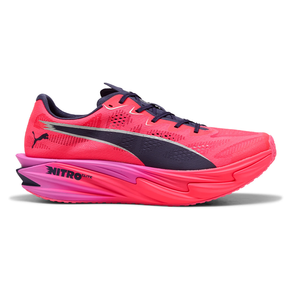Puma Men's HYROX Deviate Nitro Elite 4 - BlackToe Running#colour_pure-pink-electric-orchid-deep-plum