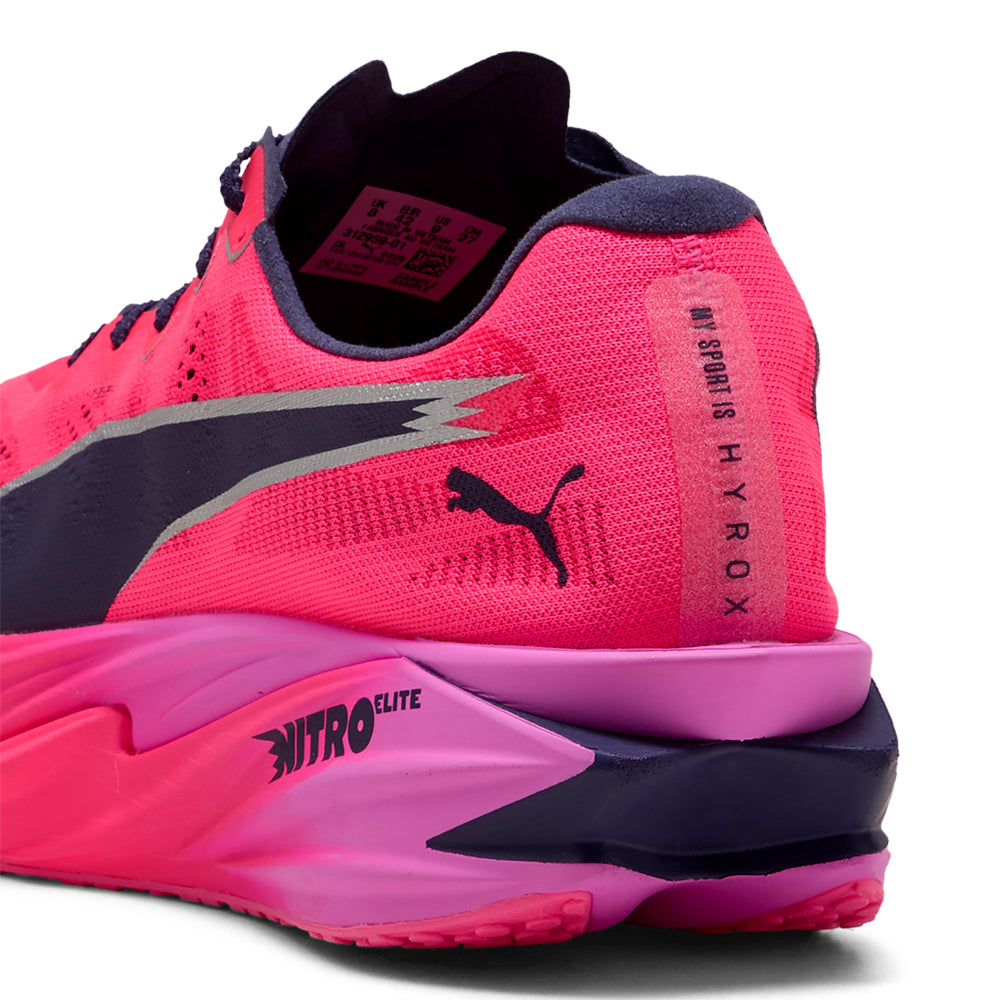 Puma Men's HYROX Deviate Nitro Elite 4 - BlackToe Running#colour_pure-pink-electric-orchid-deep-plum