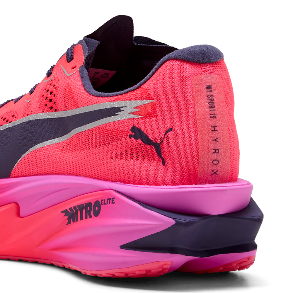 Puma Women's HYROX Deviate Nitro Elite 4 - BlackToe Running#colour_pure-pink-electric-orchid-deep-plum