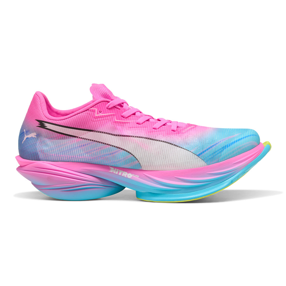 Puma Men's Fast-R Nitro Elite 3 Showtime - BlackToe Running#colour_poison-pink-puma-white