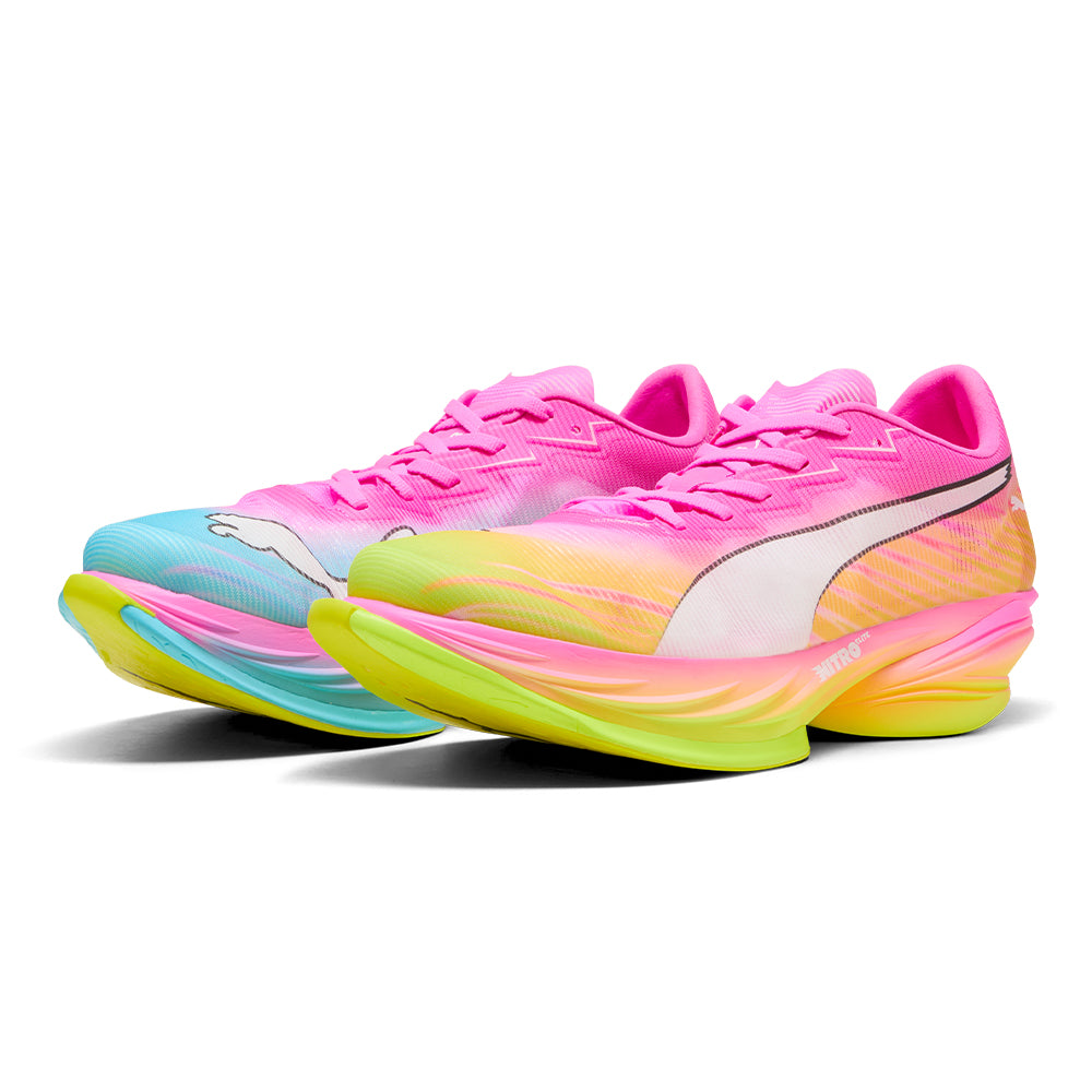 Puma Men's Fast-R Nitro Elite 3 Showtime - BlackToe Running#colour_poison-pink-puma-white