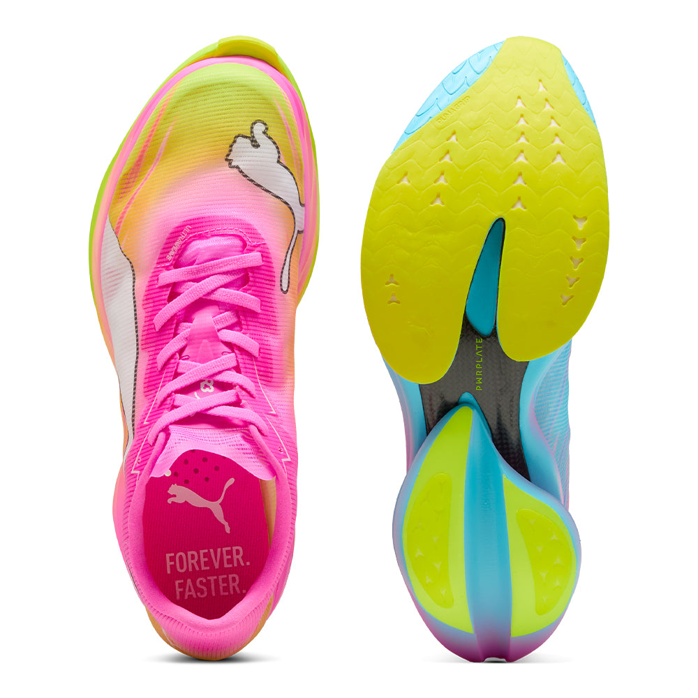 Puma Men's Fast-R Nitro Elite 3 Showtime - BlackToe Running#colour_poison-pink-puma-white