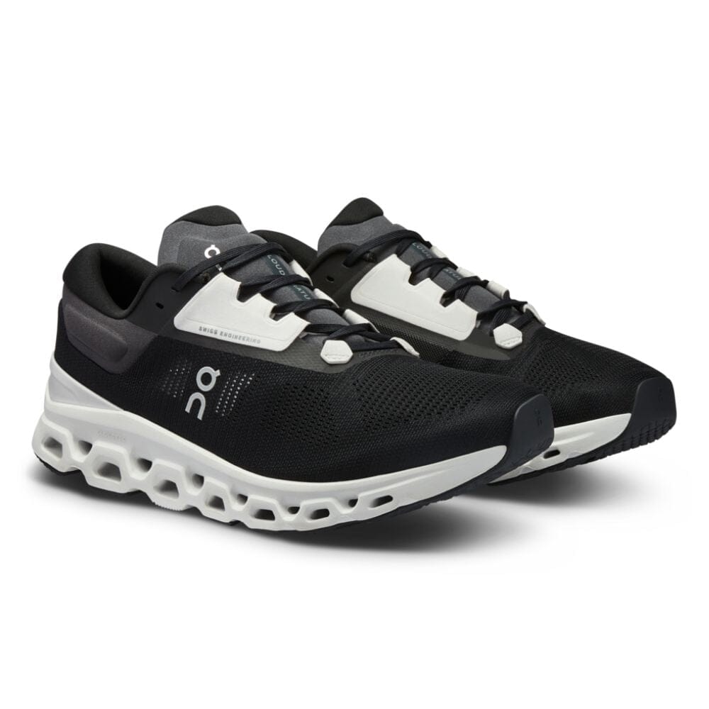 On Running Men's Cloudstratus 3 Men's Shoes - BlackToe Running#colour_black-frost