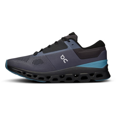 On Running Men's Cloudstratus 3 Men's Shoes - BlackToe Running#colour_metal-wisteria