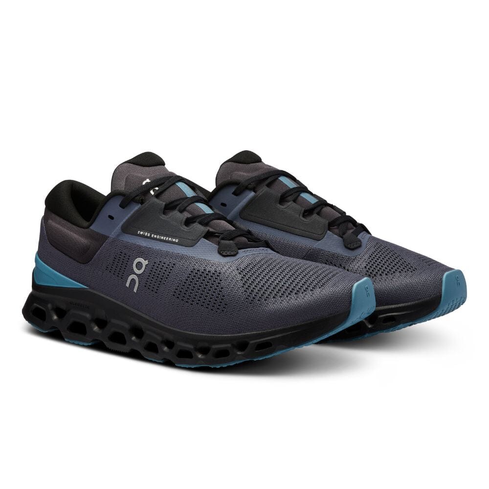 On Running Men's Cloudstratus 3 Men's Shoes - BlackToe Running#colour_metal-wisteria