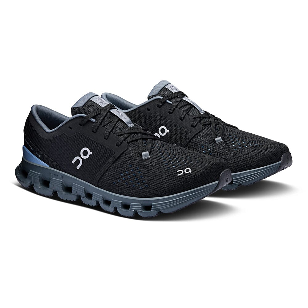On Men's Cloud X 4 - BlackToe Running#colour_black-chambray