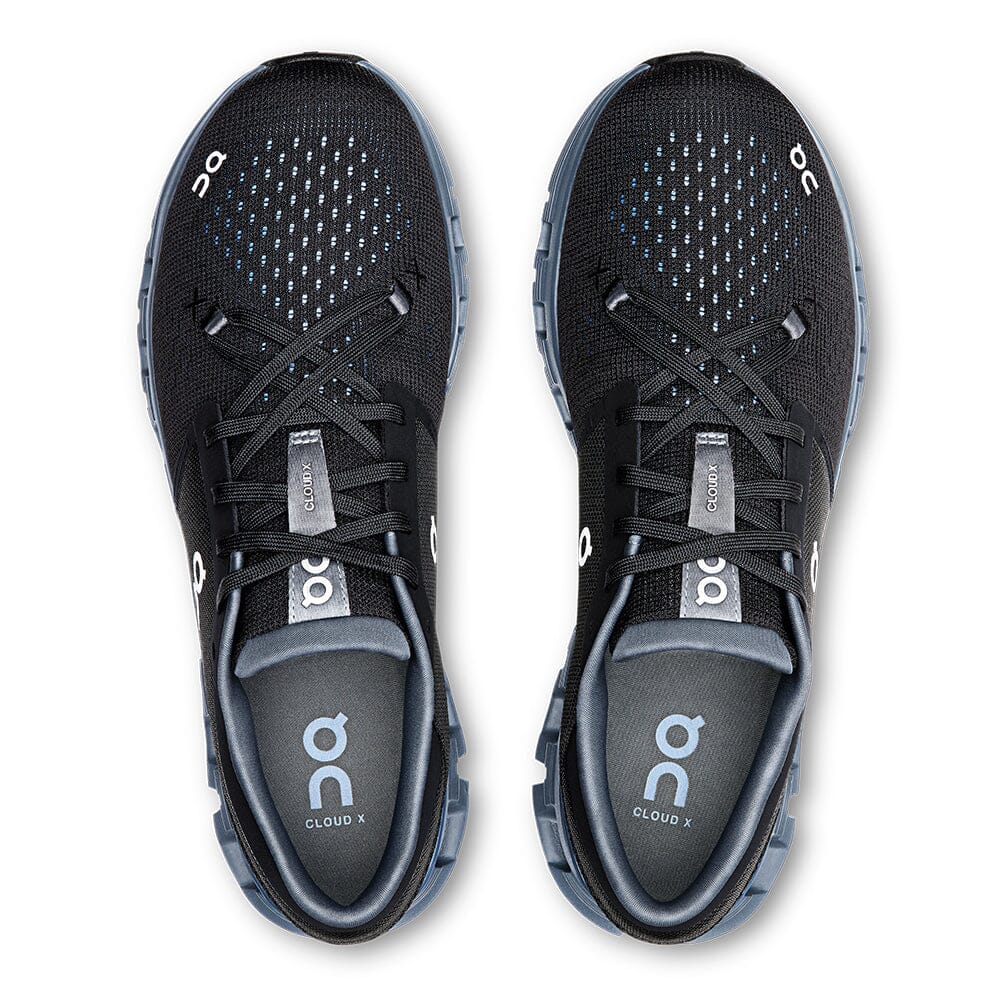 On Men's Cloud X 4 - BlackToe Running#colour_black-chambray