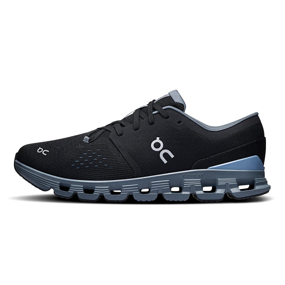 On Men's Cloud X 4 - BlackToe Running#colour_black-chambray