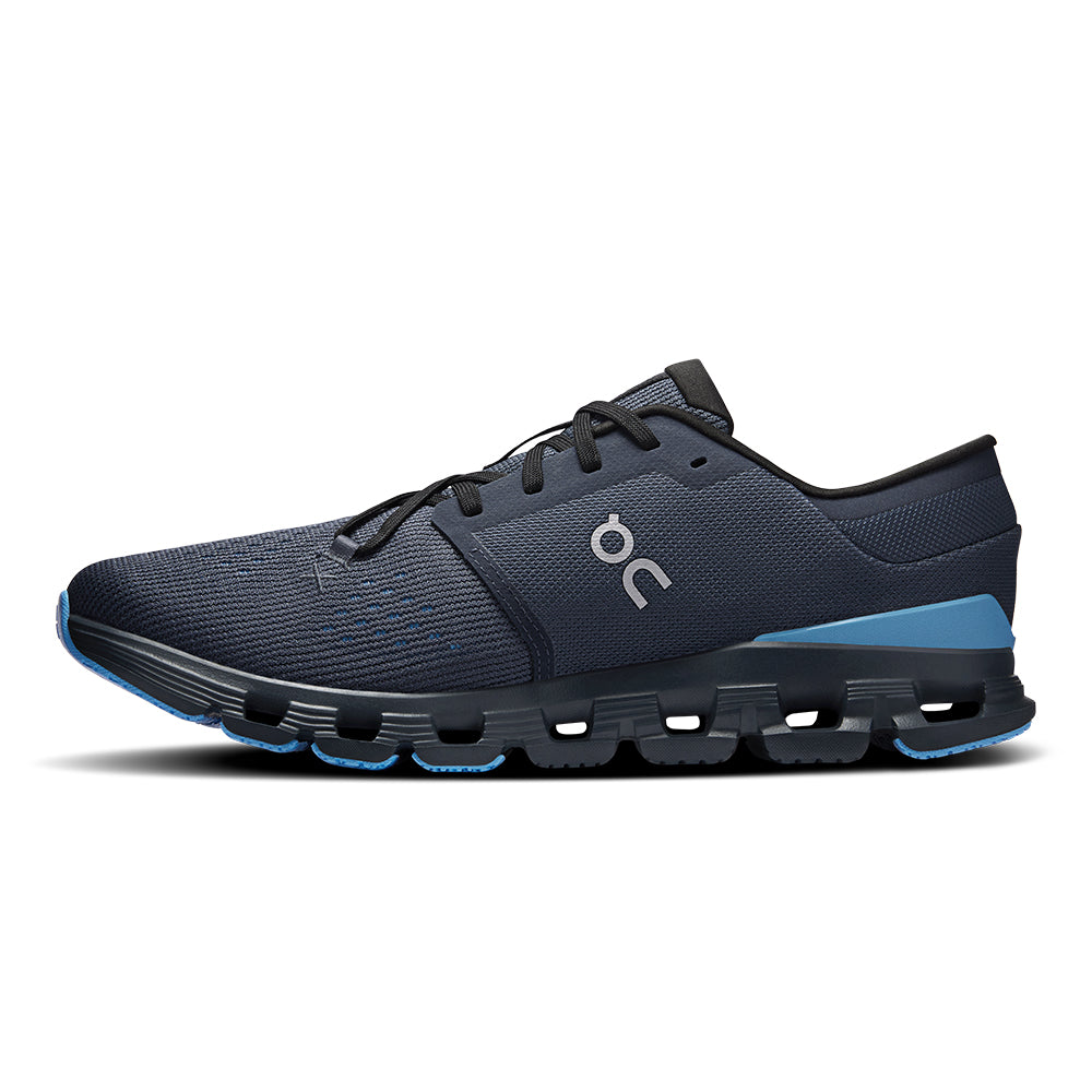 On Men's Cloud X 4 - BlackToe Running#colour_navy-gourami