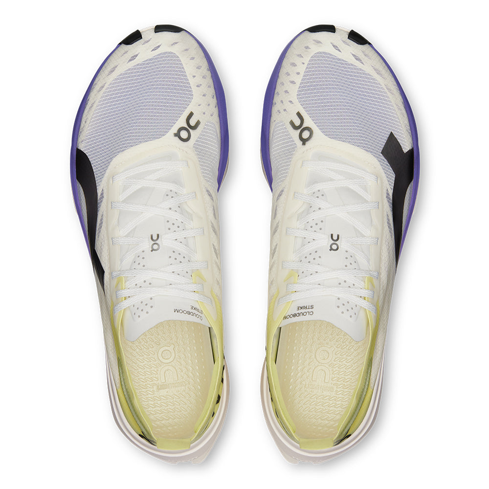 On Men's Cloudboom Strike - BlackToe Running#colour_juniper-limelight