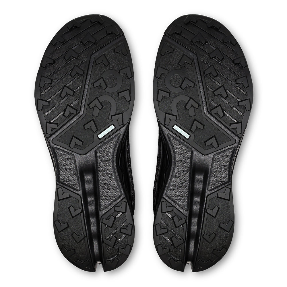 On Men's Cloudsurfer Trail 2 Waterproof - BlackToe Running#colour_black-black