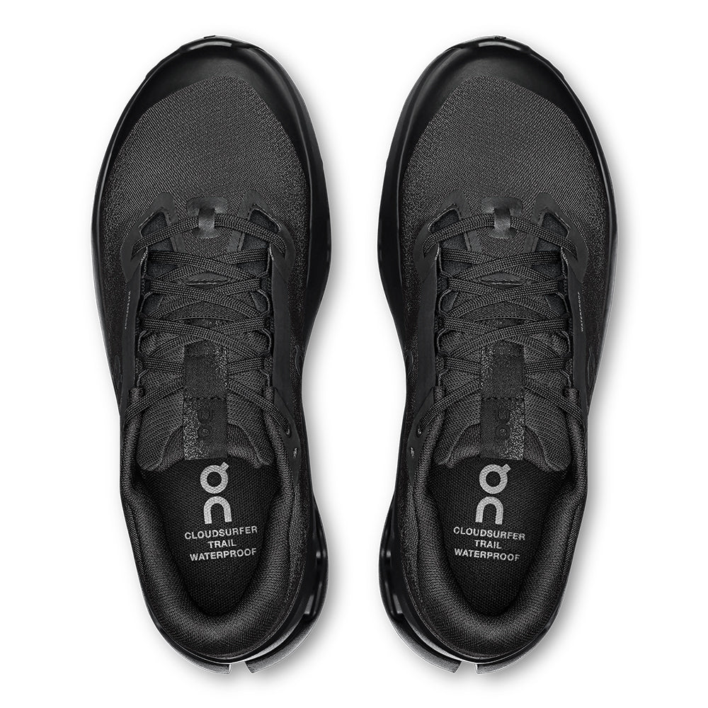 On Men's Cloudsurfer Trail 2 Waterproof - BlackToe Running