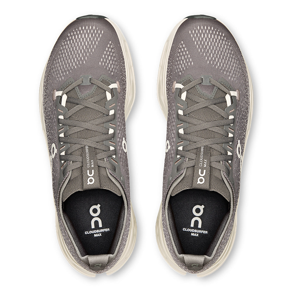 On Men's Cloudsurfer Max - BlackToe Running#colour_asphalt-ice