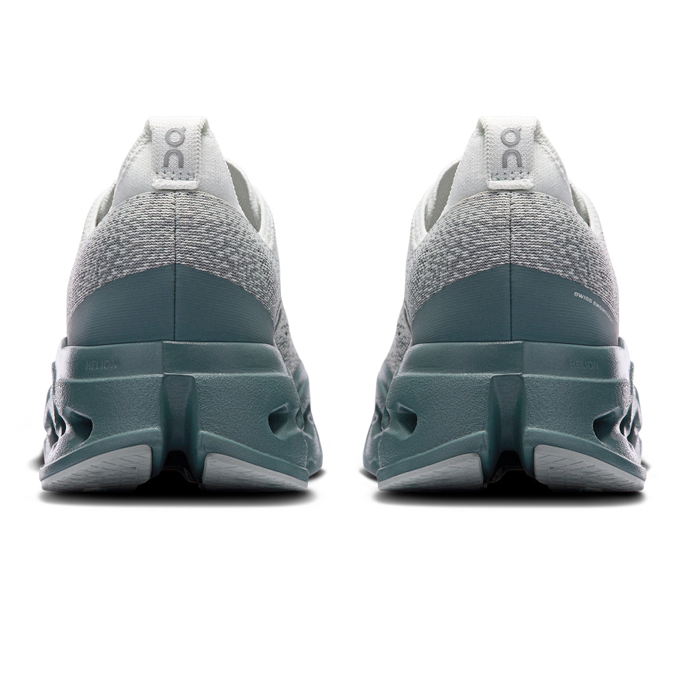 On Men's Cloudsurfer Max - BlackToe Running#colour_iceberg-olive